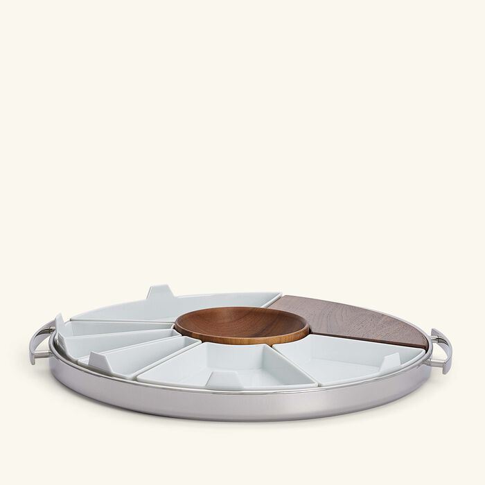 christofle mood party tray large stainless steel