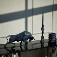 lladro bull sculpture small black