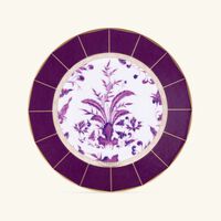 bernardaud prunus soup plate round purple 22cm