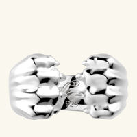 christofle patte de lion open ring sterling silver size 55
