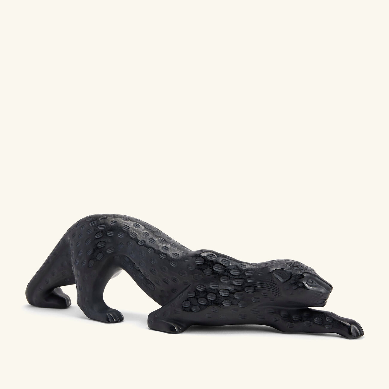 lalique zeila panther sculpture small black
