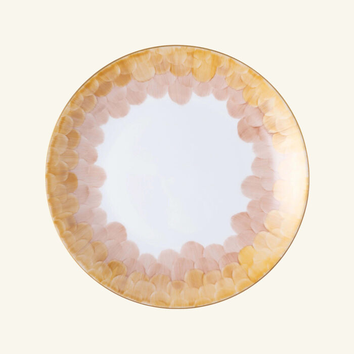 marie daage cercle d cailles dinner plate round pink 26cm
