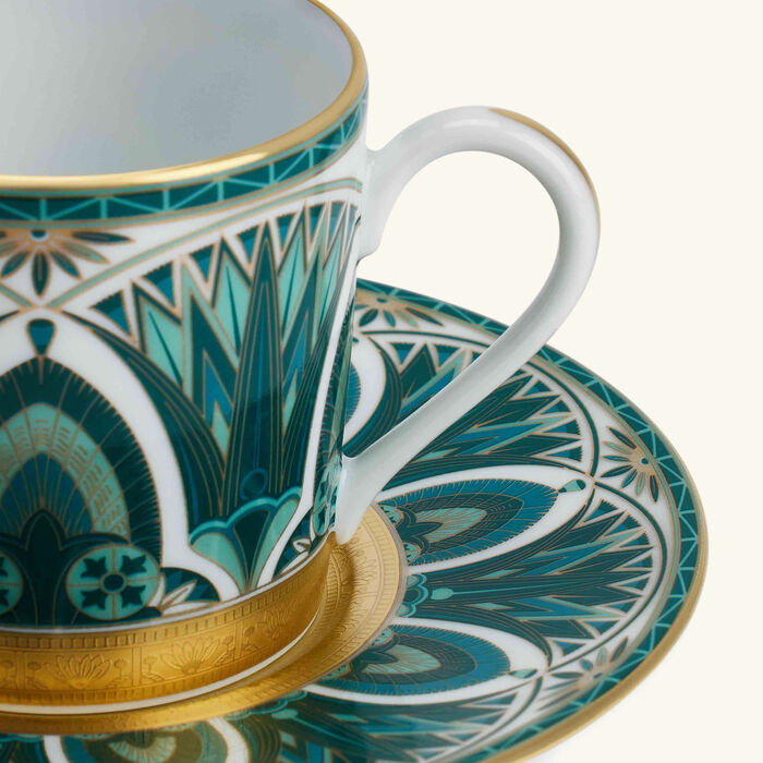 haviland r ves du nil coffee cup saucer green set of 4