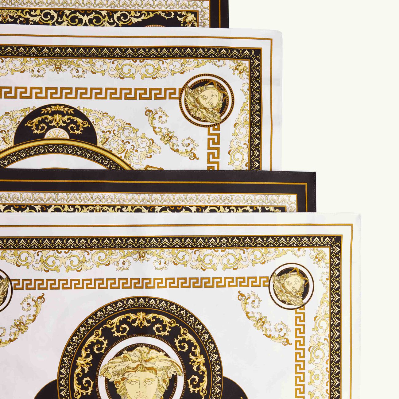 طقم ميدوزا جالا المؤلف من منديلين للمائدة ومفرشين للأطباق فيرساتشي طقم ميدوزا جالا المؤلف من منديلين للمائدة ومفرشين للأطباق