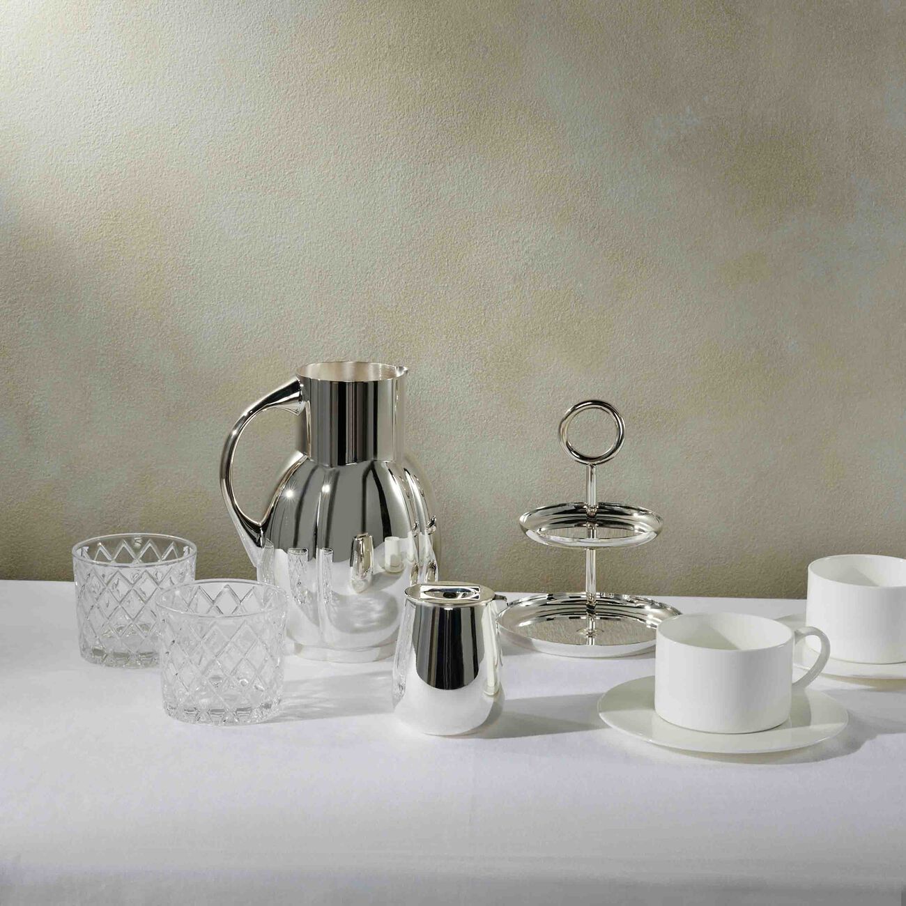 christofle silver time milk pitcher silver plated