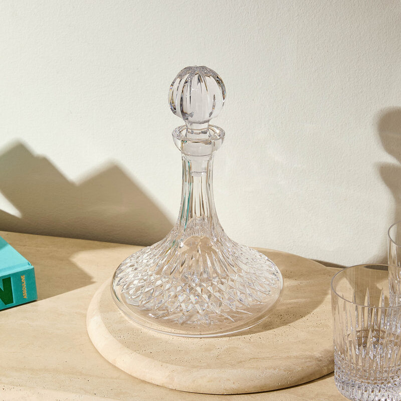 waterford lismore ships decanter clear