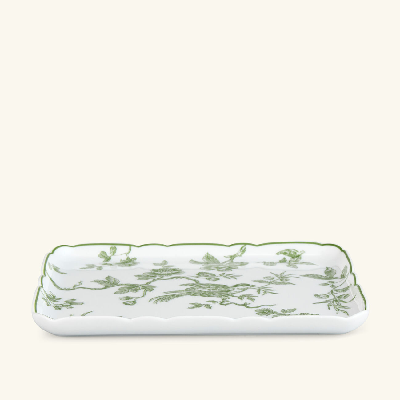 bernardaud albertine serving plate regtangular green
