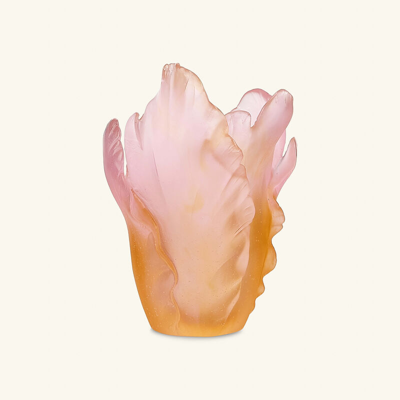 Tulipe Vase Amber Pink Small Limited Edition daum tulipe vase amber pink small limited edition