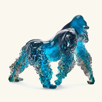daum gorrila sculpture medium blue limited edition