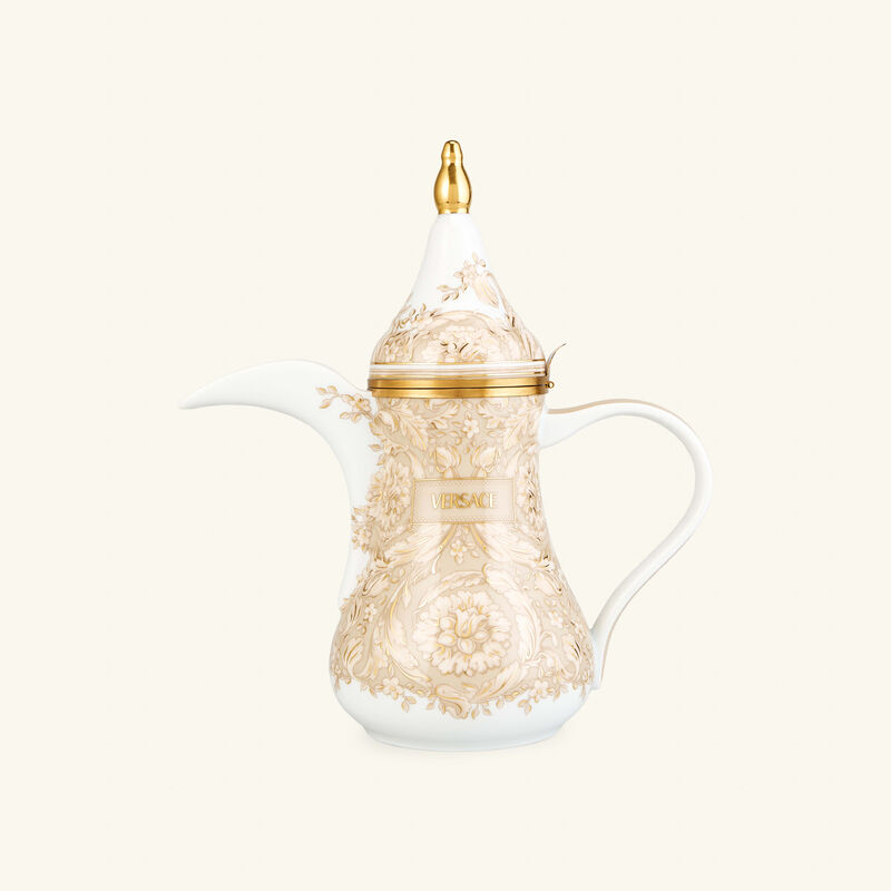 versace barocco coffee pot beige