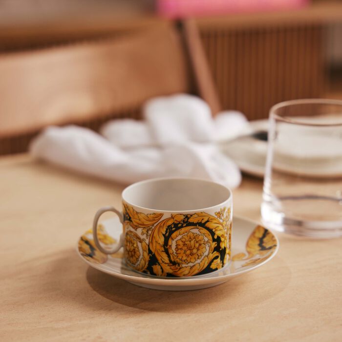 versace barocco 92 tea cup   saucer
