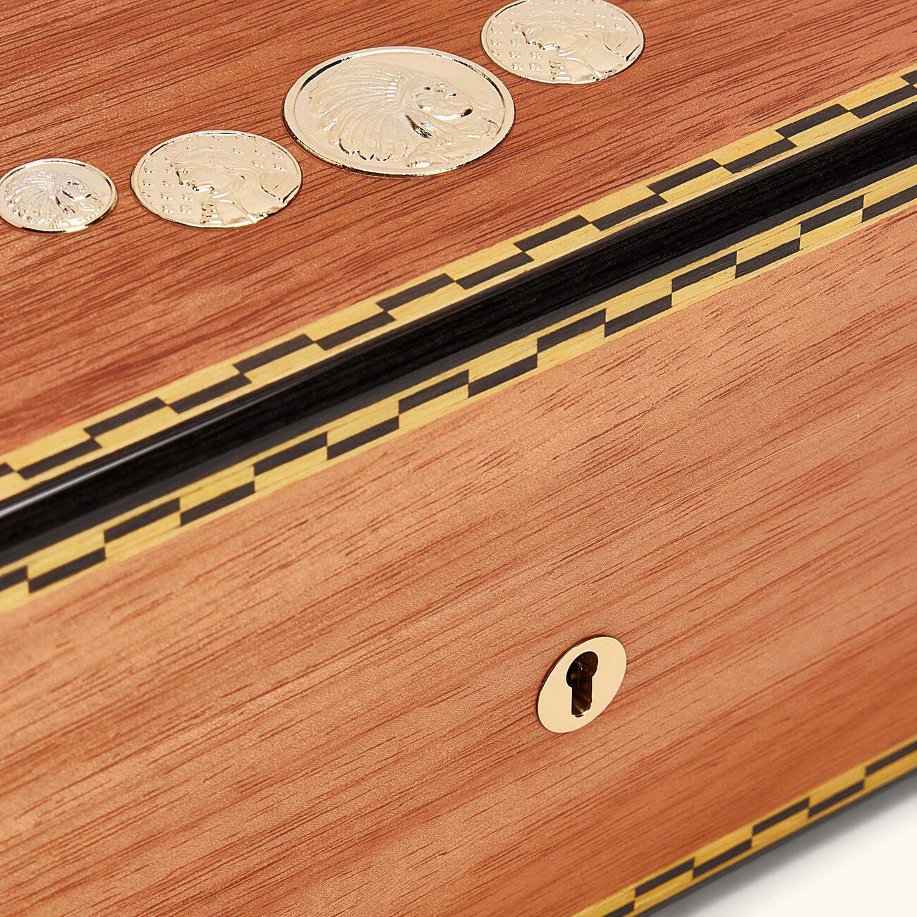 elie bleu medal cigar humidor brown