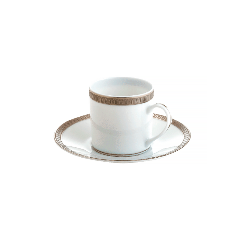 Malmaison Platine Coffee Cup & Saucer, large