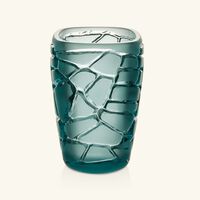 lalique terramineral magnitude vase round small blue