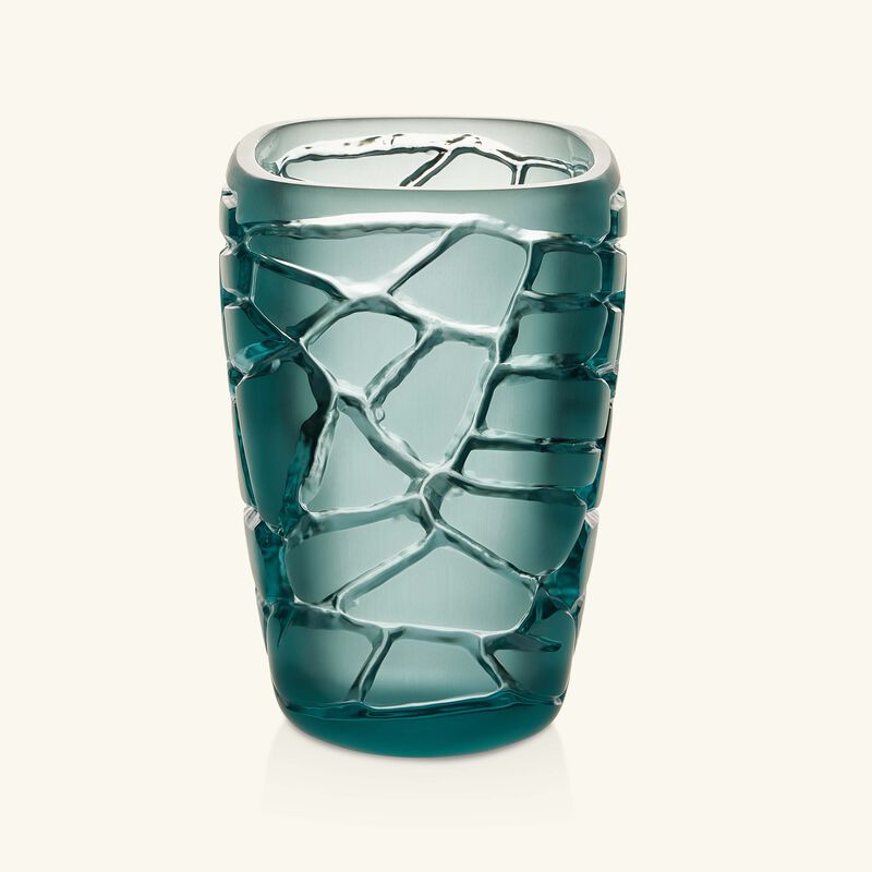 lalique terramineral magnitude vase round small blue