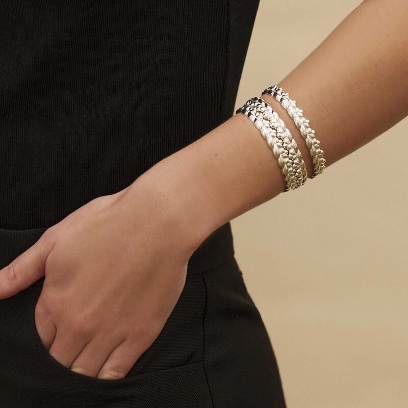 christofle babylone bangle sterling silver size 2