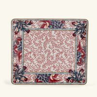 bernardaud braquenie serving platter square red