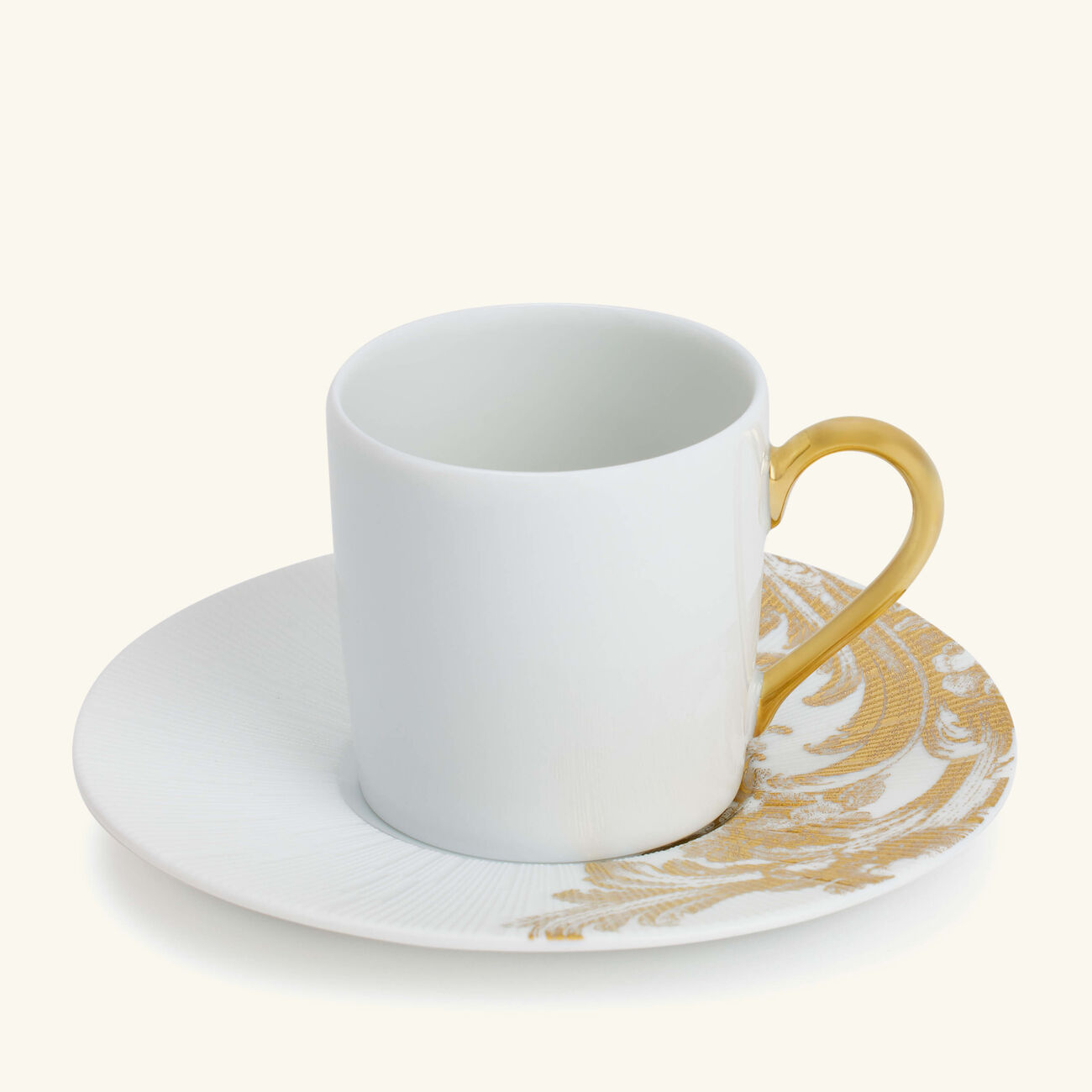 haviland stanislas coffee cup saucer gold set of 4
