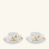 bernardaud v g tal or coffee cup saucer gold set of 2