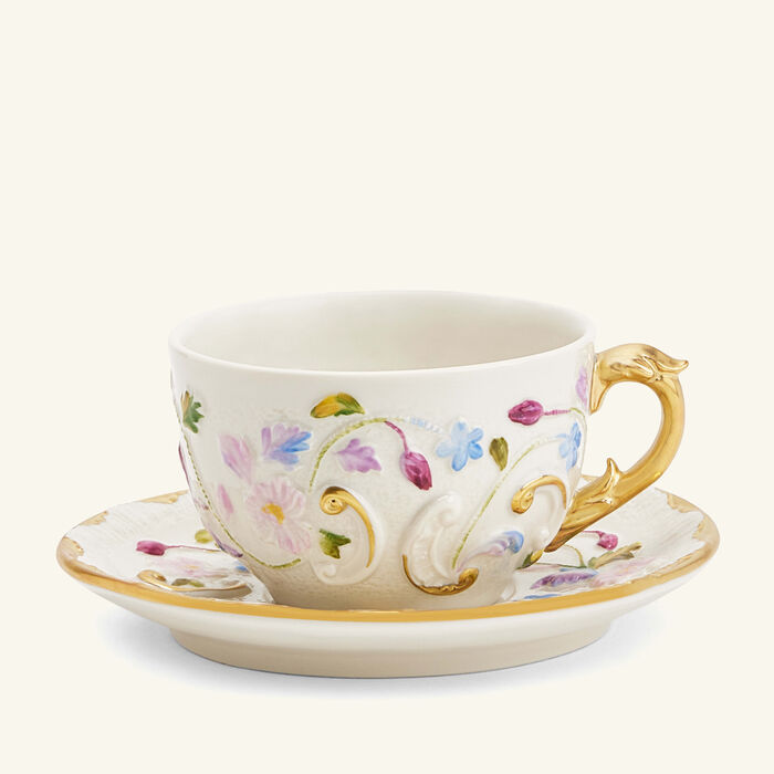 villari taormina tea cup saucer white