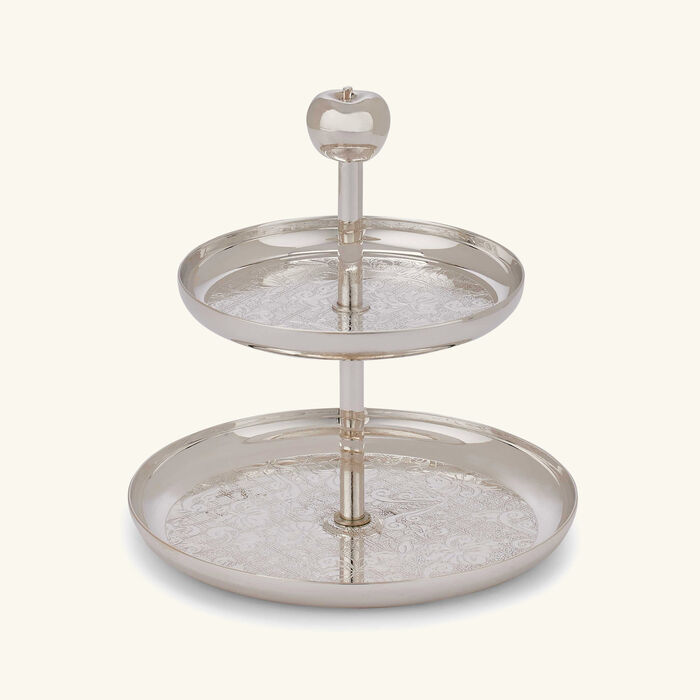 christofle jardin d eden cake stand silver plated