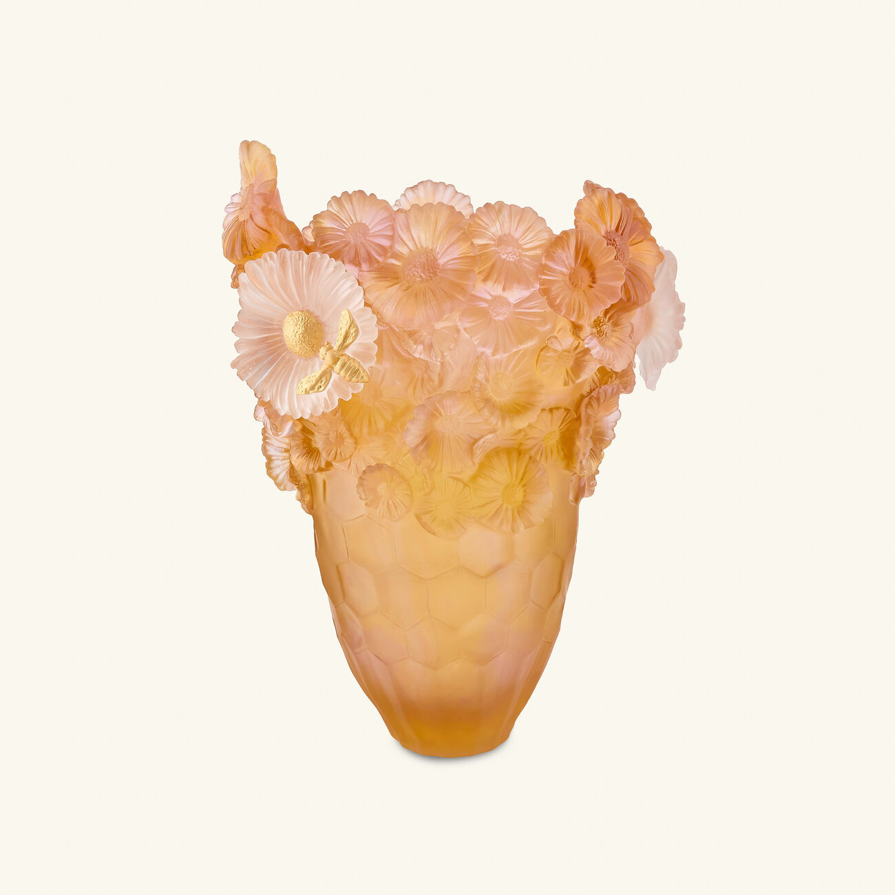 Or d’Abeille Magnum Vase Extra Large Orange Limited Edition daum or d abeille magnum vase extra large orange limited edition