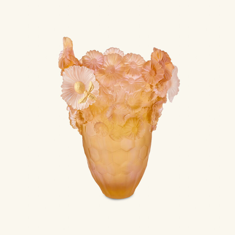 Or d’Abeille Magnum Vase Extra Large Orange Limited Edition daum or d abeille magnum vase extra large orange limited edition