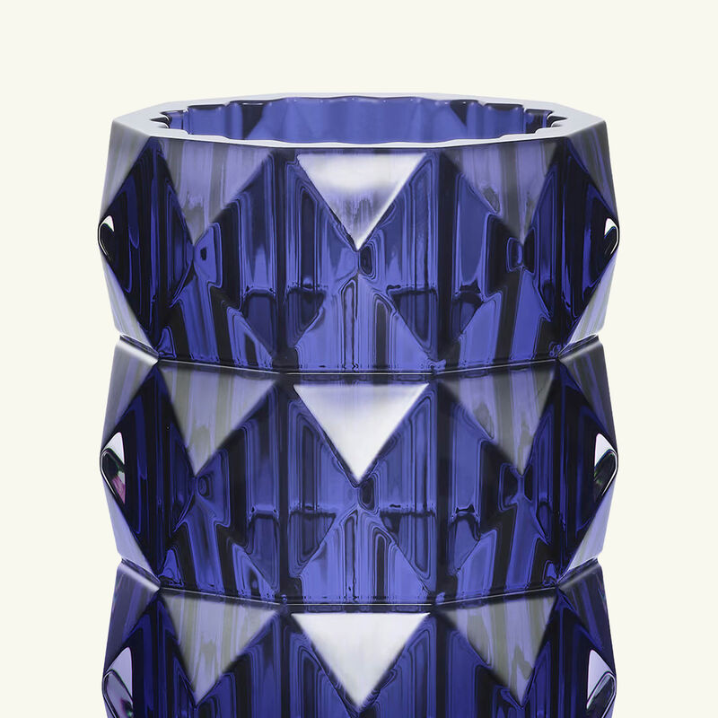 baccarat louxor vase round small blue