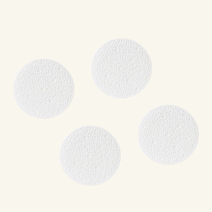 bernardaud ecume blanc coasters set of 4 white