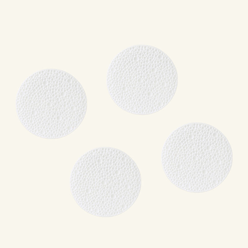 bernardaud ecume blanc coasters set of 4 white