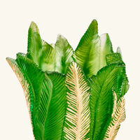 daum palm beach vase medium green