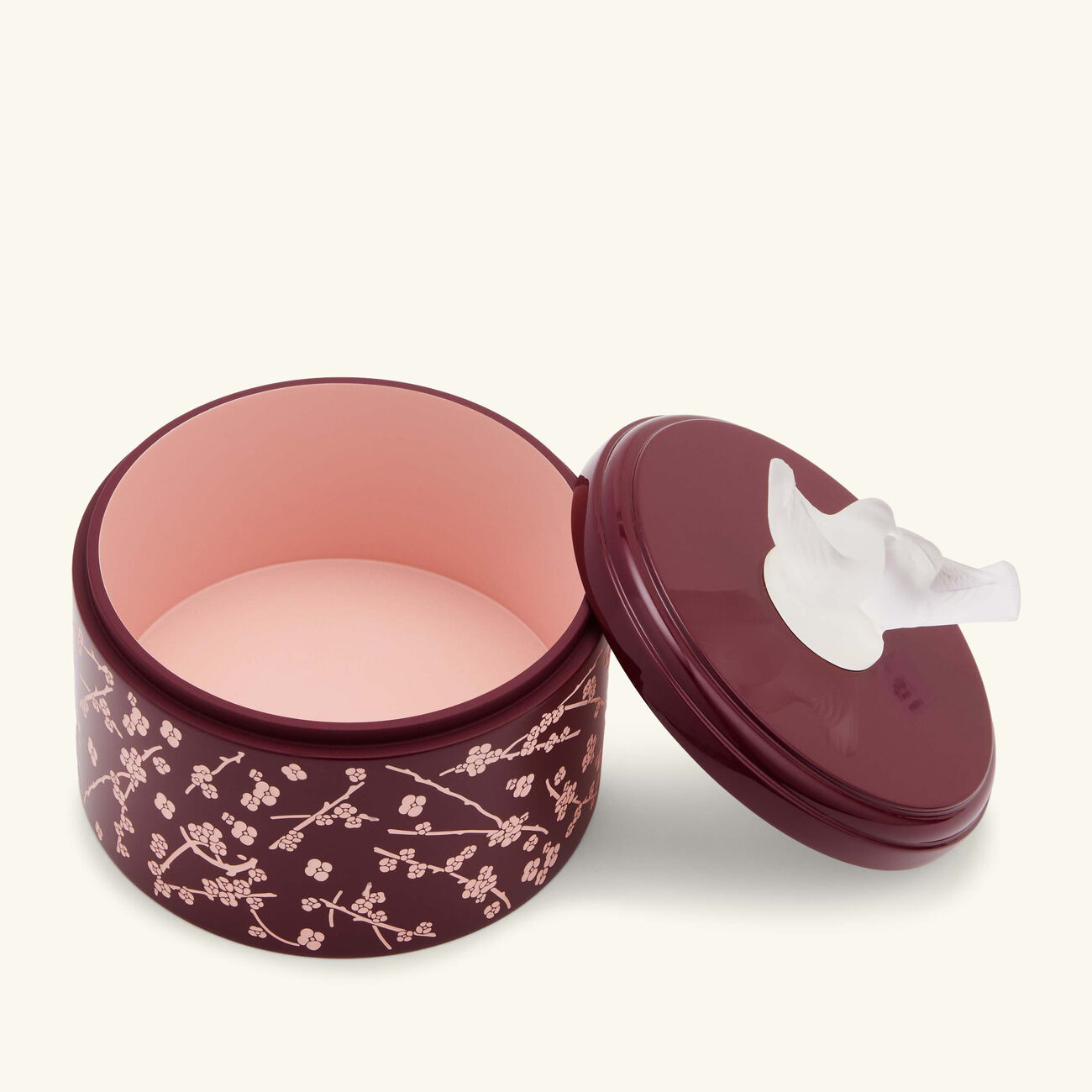 lalique fleurs de cerisier box burgundy