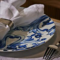 dolce gabbana casa blu mediterraneo fiore piccolo charger plate blue round 31cm