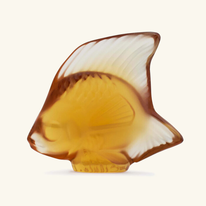 lalique fish figurine mini amber
