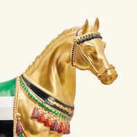 villari al rammah uae flag arabic horse sculpture gold limited edition