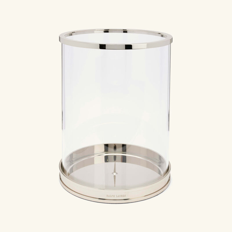 ralph lauren home modern hurricane candle holder silver