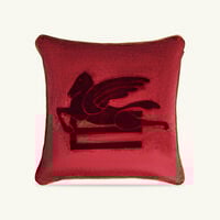 etro pegaso embroided cushion red