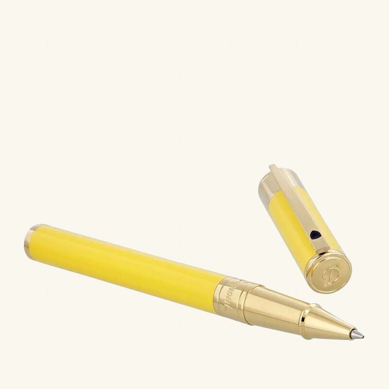 st dupont d initial rollerball pen yellow