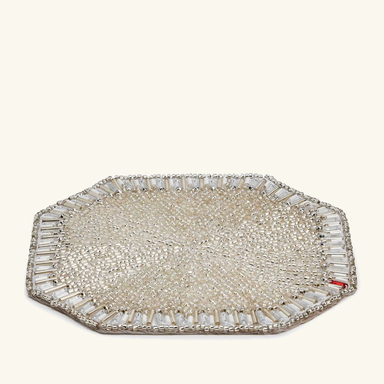 kim seybert louxor coaster silver set of 4
