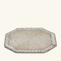 kim seybert louxor coaster silver set of 4