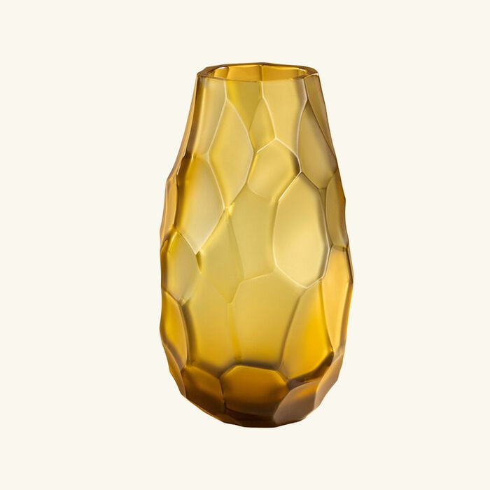 lalique terramineral silex vase small amber