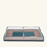 etro cachemire tray rectangular green set of 4