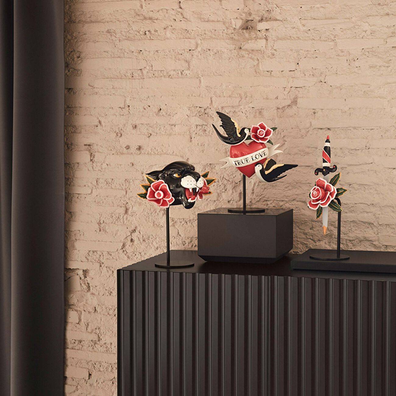 Dagger and Rose Sculpture Medium Red lladro dagger and rose sculpture medium red