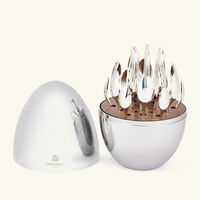 christofle mood roland garros party flatware set 24 pieces orange