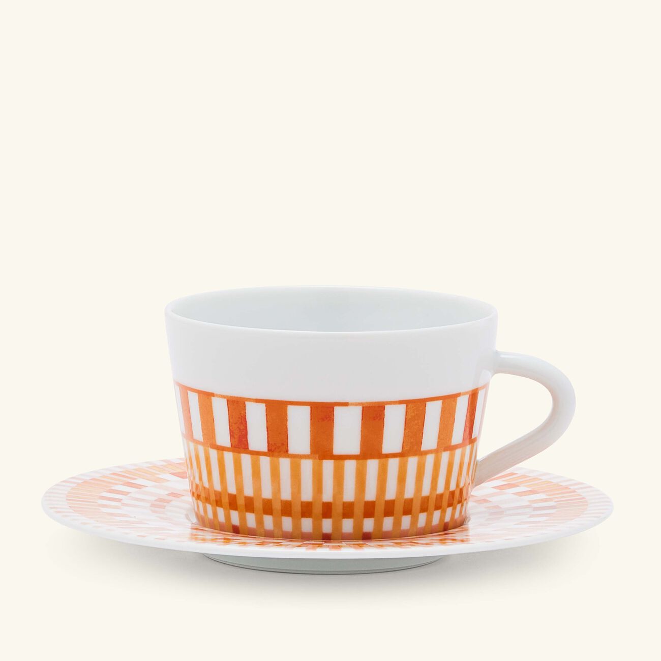 bernardaud terra rosa tea cup saucer orange