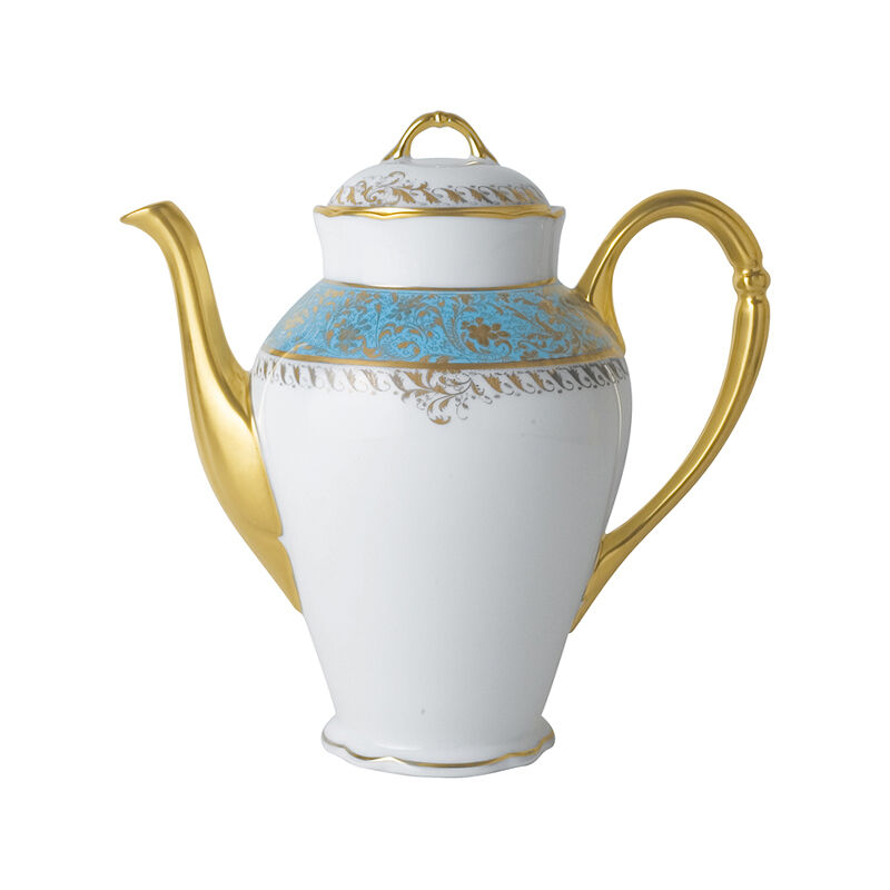 Eden Turquoise Oriental Coffee Pot, large