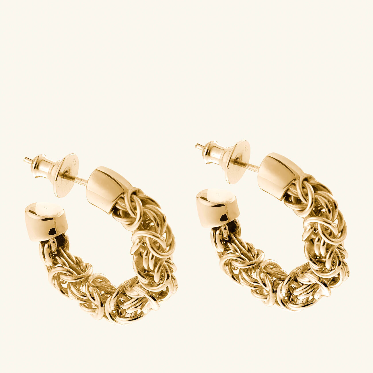 christofle pompon hoop earrings gold