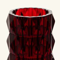 baccarat louxor vase round small red
