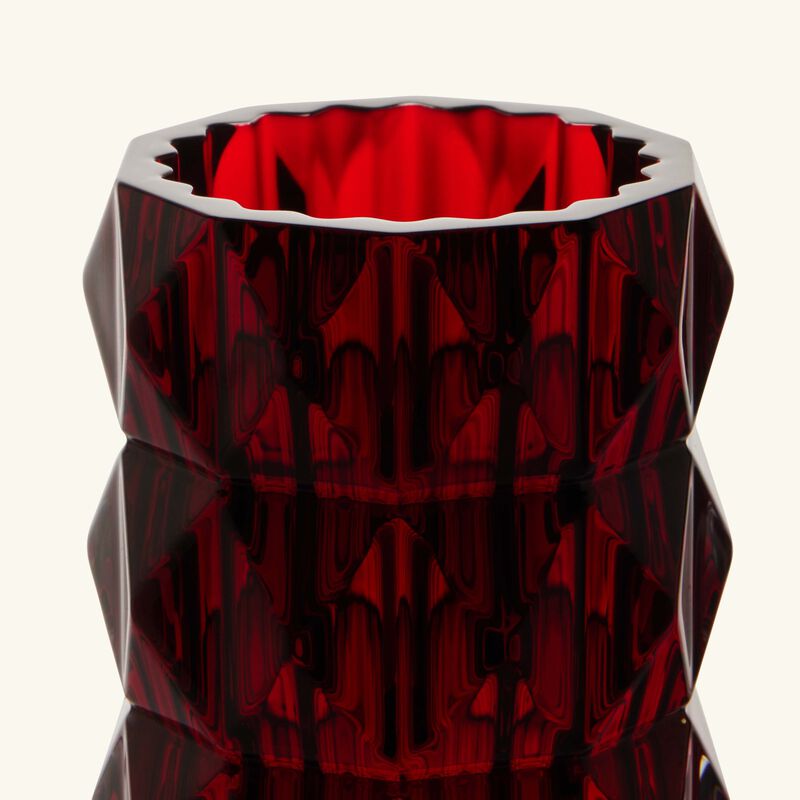 baccarat louxor vase round small red