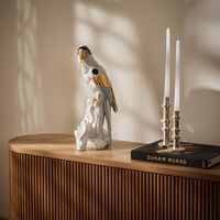 lladro macaw bird cyborg sculpture medium white